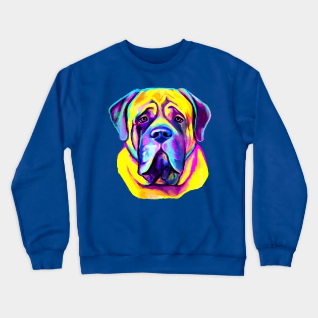 English Mastiff in Colors Crewneck Sweatshirt by PenguinCornerStore